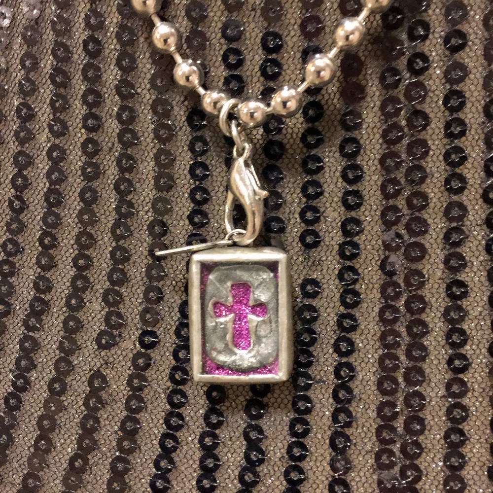 Jewel Kade Purple Cross Shadow Box Charm